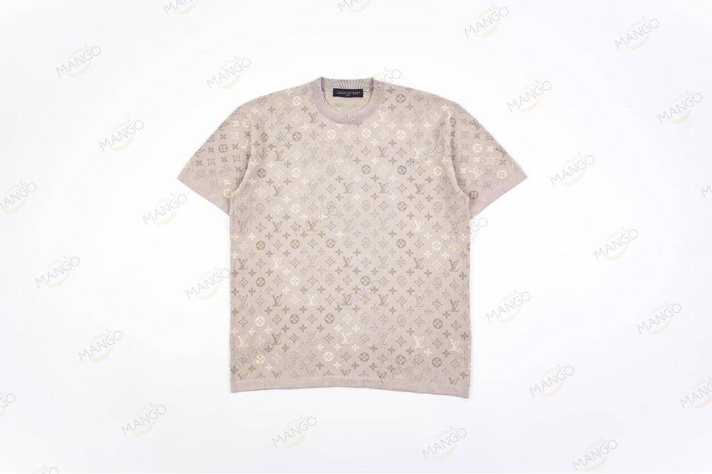 Louis Vuitton Full Printed Knit T-shirt Beige（KN）