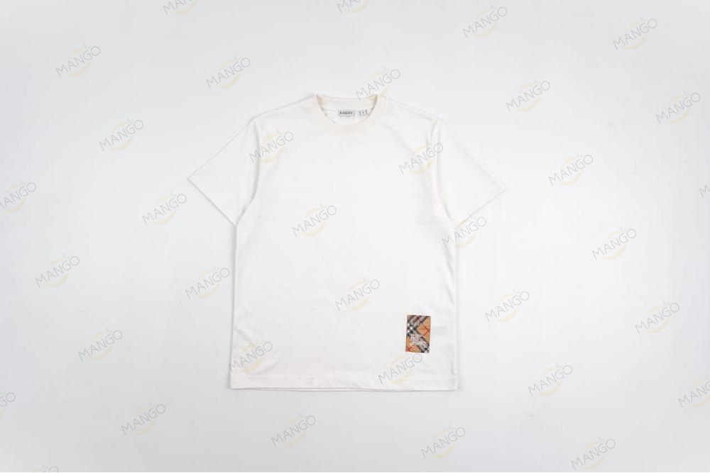 Burberry Checkered Warhorse Label T-shirt White（KN）